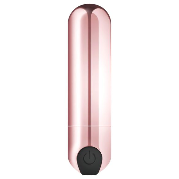 Rosy Gold Bullet - uppladdningsbar mini-stavvibrator (roséguld)