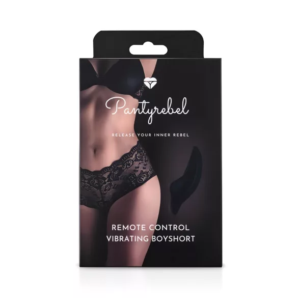 Pantyrebel - trådlösa, radiostyrda vibrerande franska trosor, svarta (S-L)
