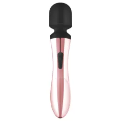   Rosy Gold - stavvibrator med böjt huvud - uppladdningsbar - roséguld