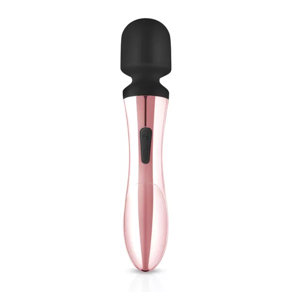 Rosy Gold - stavvibrator med böjt huvud - uppladdningsbar - roséguld