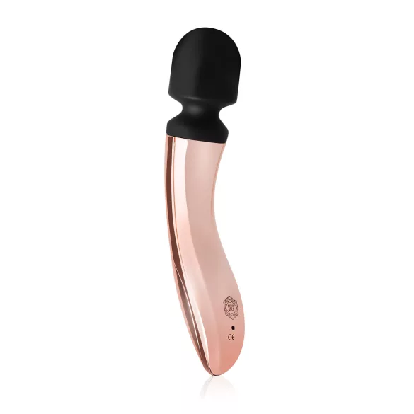 Rosy Gold - stavvibrator med böjt huvud - uppladdningsbar - roséguld