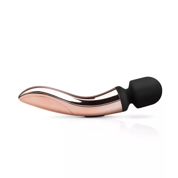 Rosy Gold - stavvibrator med böjt huvud - uppladdningsbar - roséguld