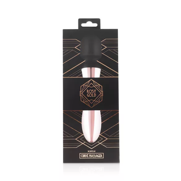 Rosy Gold - stavvibrator med böjt huvud - uppladdningsbar - roséguld