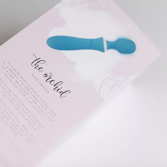 Bloom Orchid Wand - vibrator stav - uppladdningsbar massager - turkos
