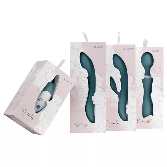 Bloom Orchid Wand - vibrator stav - uppladdningsbar massager - turkos