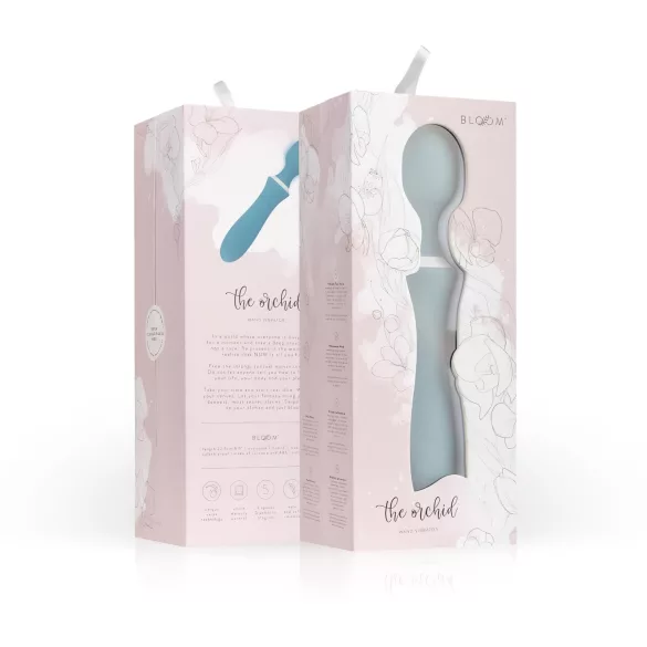 Bloom Orchid Wand - vibrator stav - uppladdningsbar massager - turkos
