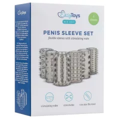 Easytoys - penismanschett set - grå silikon 6-pack
