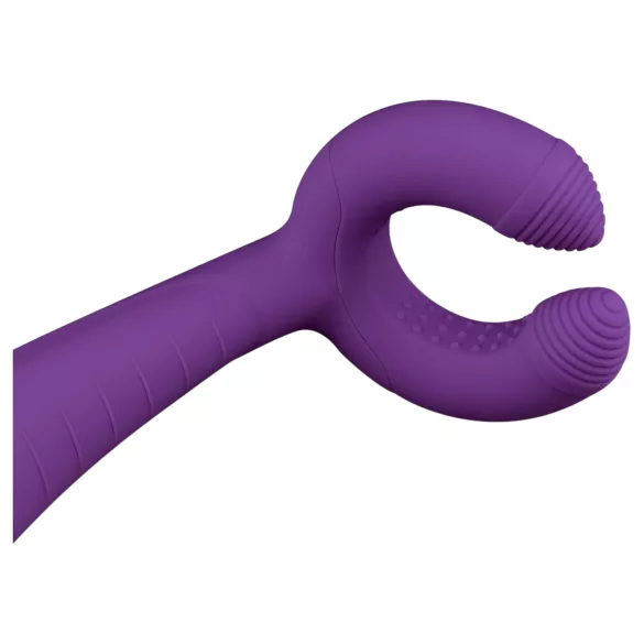 Easytoys Couple - parvibrator uppladdningsbar vattentät silikon lila