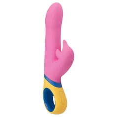   PMV20 - roterande rabbitvibrator med klitorisarm - silikon rosa