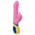 PMV20 - roterande rabbitvibrator med klitorisarm - silikon rosa