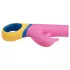 PMV20 - roterande rabbitvibrator med klitorisarm - silikon rosa