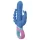 PMV20 Vice Double - roterande trearmad vibrator - blå
