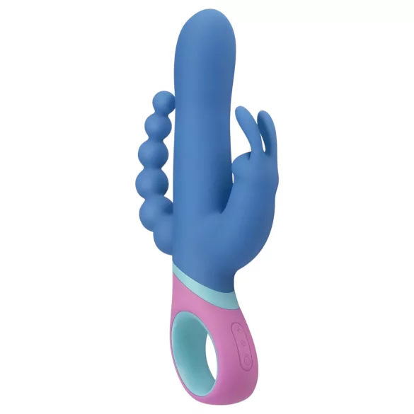 PMV20 Vice Double - roterande trearmad vibrator - blå