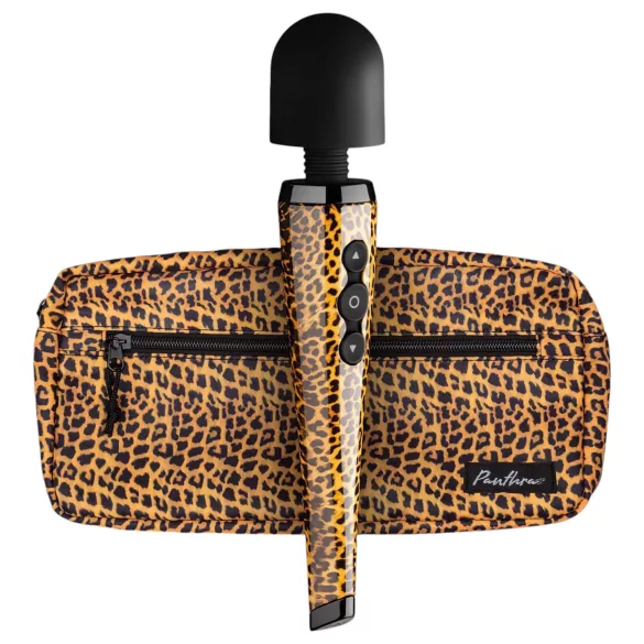 Panthra Shaka Wand - uppladdningsbar massagevibrator - leopard svart