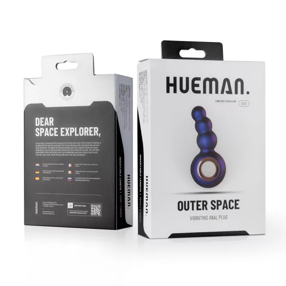 Hueman - uppladdningsbar analvibrator med pärlor - lila