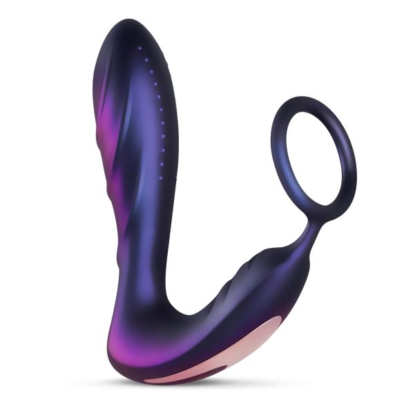 Hueman Black Hole - Radiostyrd analvibrator med penisring (lila)