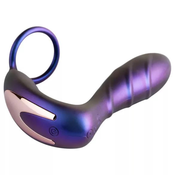 Hueman Black Hole - radiostyrd analvibrator med penisring (lila)