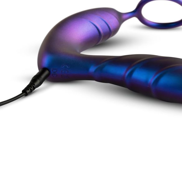 Hueman Black Hole - Radiostyrd analvibrator med penisring (lila)