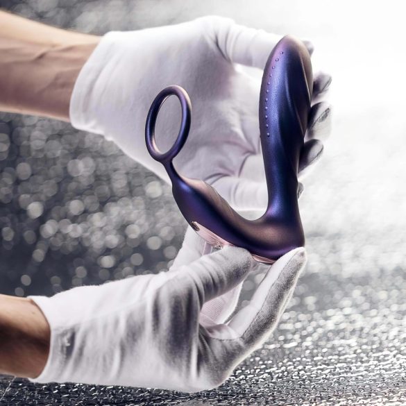 Hueman Black Hole - Radiostyrd analvibrator med penisring (lila)