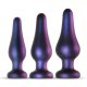 Hueman Comets - Silikon Analplugg Set (3 delar) - Lila