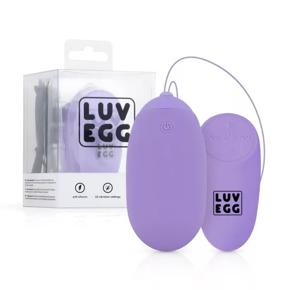 LUV EGG XL - vibrerande ägg med fjärrkontroll - uppladdningsbar - lila