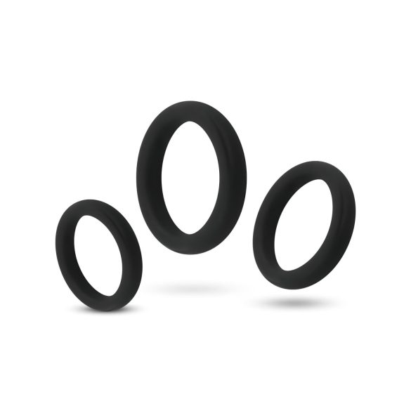 Easytoys - penisring set - 3-pack - svart