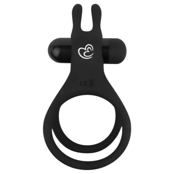 Easytoys - vibrerande penisring och pungring - silikon svart