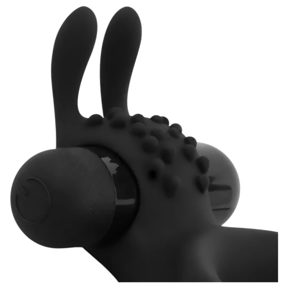 Easytoys - vibrerande penisring och pungring - silikon svart