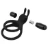 Easytoys - vibrerande penisring och pungring - silikon svart