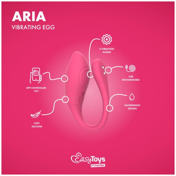EasyConnect - vibratorägg med fjärrkontroll - rosa