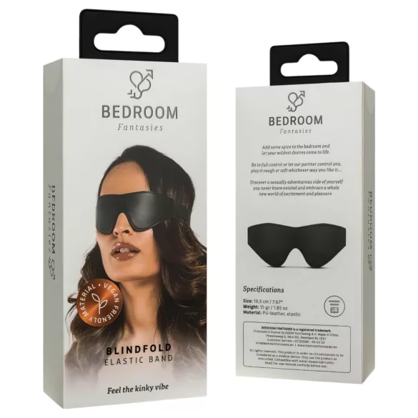 Bedroom Fantasies - ögonmask - lädereffekt - svart
