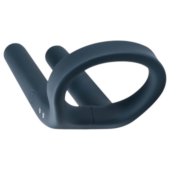 Boners - penisring och vibrator för pung - uppladdningsbar - blå