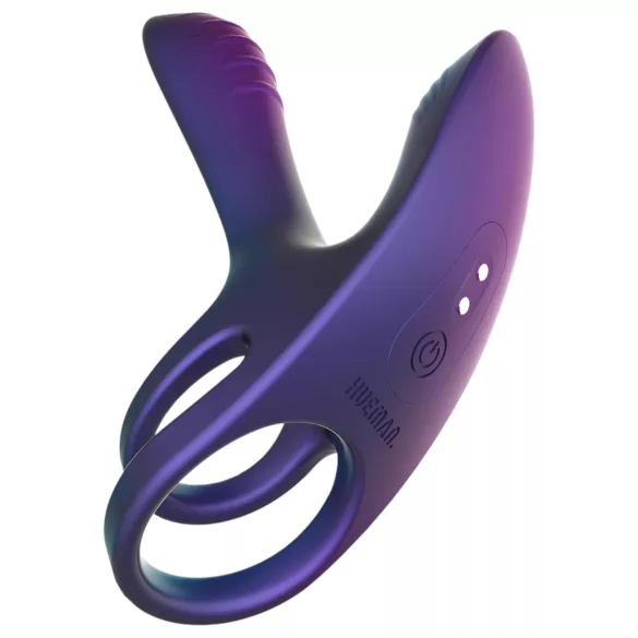 Hueman Infinity Ignite - vibratorisk penisring med kulor - lila