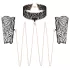 Rosy Gold - halsband och handledsbojor - svart