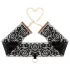 Rosy Gold - halsband och handledsbojor - svart
