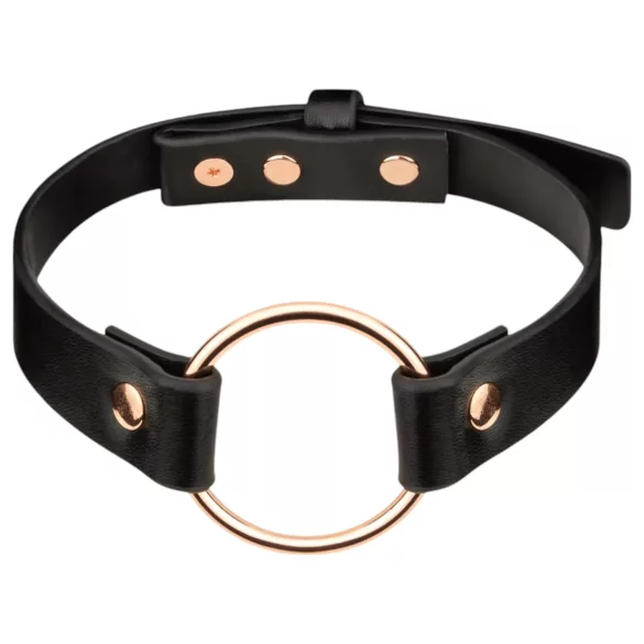 Rosy Gold - halsband - justerbar - svart/roséguld
