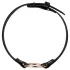 Rosy Gold - halsband - justerbar - svart/roséguld