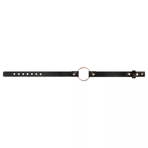 Rosy Gold - halsband - justerbar - svart/roséguld
