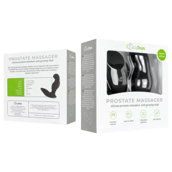 Easytoys Anal Collection - analvibrator med fjärrkontroll - svart