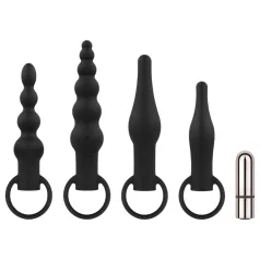 Easytoys - analvibrator set med batteri - 4 delar - svart