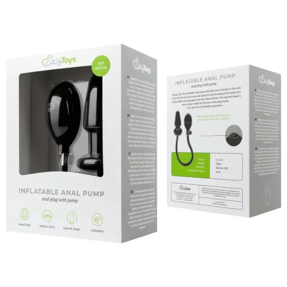 EasyToys - uppblåsbar analplugg - svart