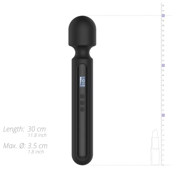 BLAQ - massagevibrator stor digital svart