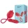 Teazers Rose - stötvibrator med tungformad klitorisstimulator (röd)