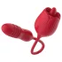 Teazers Rose - stötvibrator med tungformad klitorisstimulator (röd)