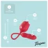 Teazers Rose - stötvibrator med tungformad klitorisstimulator (röd)