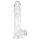 EasyToys - dildo med pung - 13,5 cm - transparent