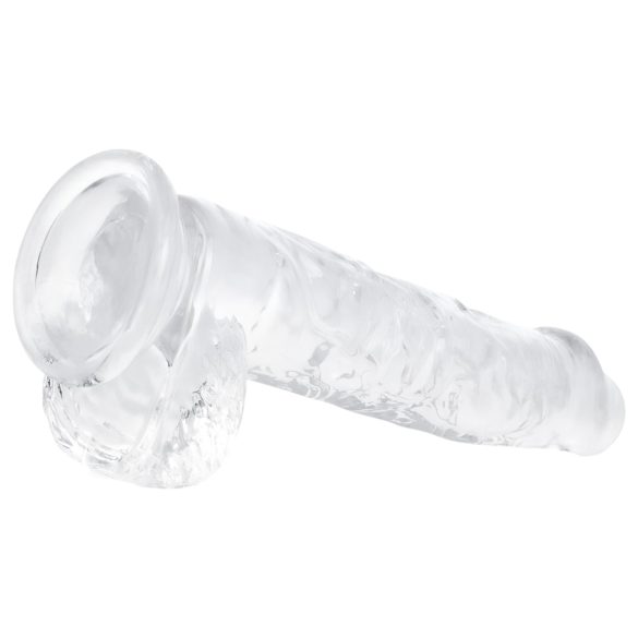 EasyToys - dildo med pung - 13,5 cm - transparent