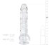 EasyToys - dildo med pung - 13,5 cm - transparent