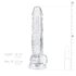 EasyToys - testikeldildo - 17cm (genomskinlig)