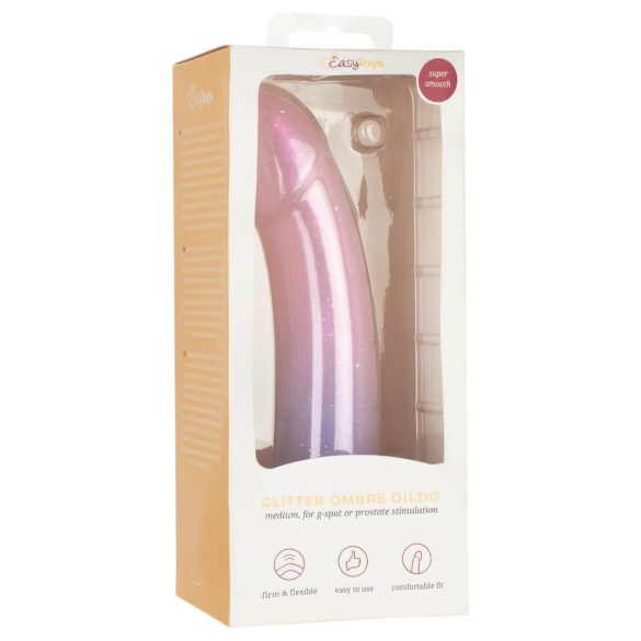 EasyToys Mermaid - dildo med glitter - silikon rosa 19cm